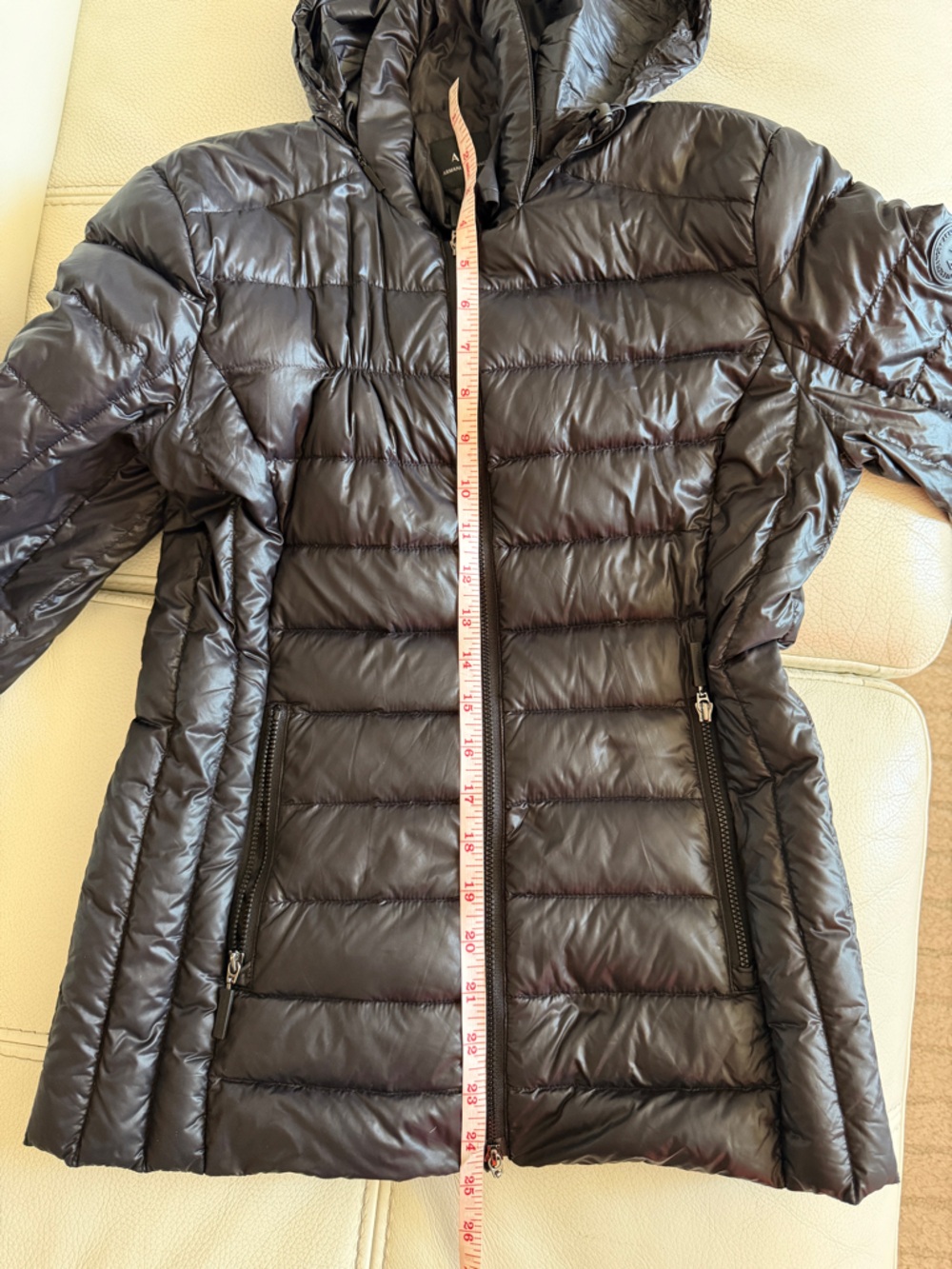 ARMANI EXCHANGE LIGHTWEIGHT QUILTED NYLON DOWN BLACK JACKET IN SMALL - Picture 10 of 15